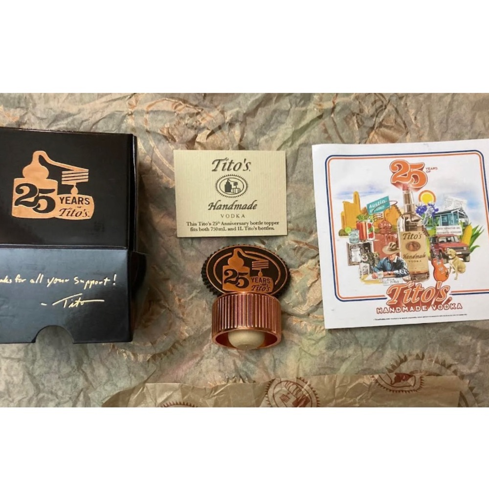 Tito’s Vodka Bottle Stopper & Coasters